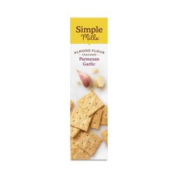 Almond Flour Crackers, Parmesan Garlic