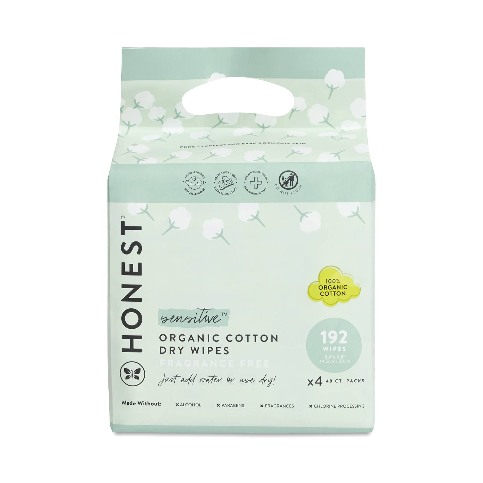Organic Cotton Dry Wipes