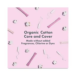 Organic Cotton Tampons, Regular & Super with BPA Free Applicators
