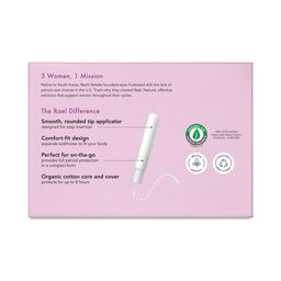 Organic Cotton Tampons, Regular & Super with BPA Free Applicators