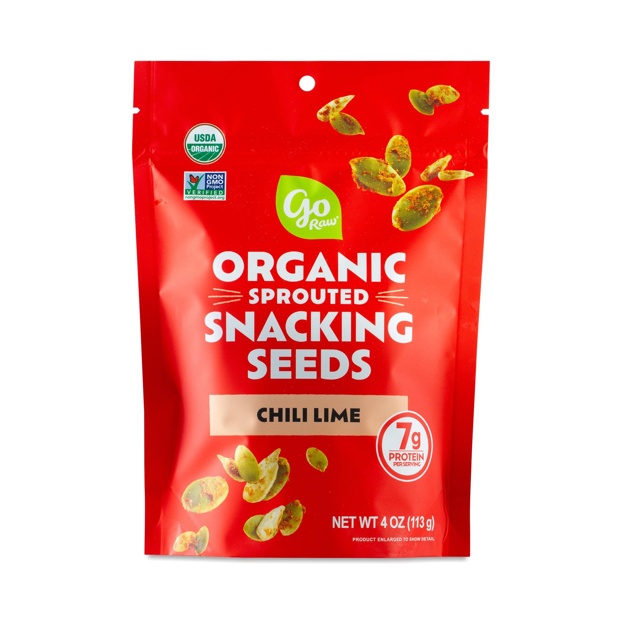 Organic Sprouted Snacking Seeds, Chili Lime