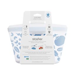 Reusable Silicone 2-Cup Bowl, Clear