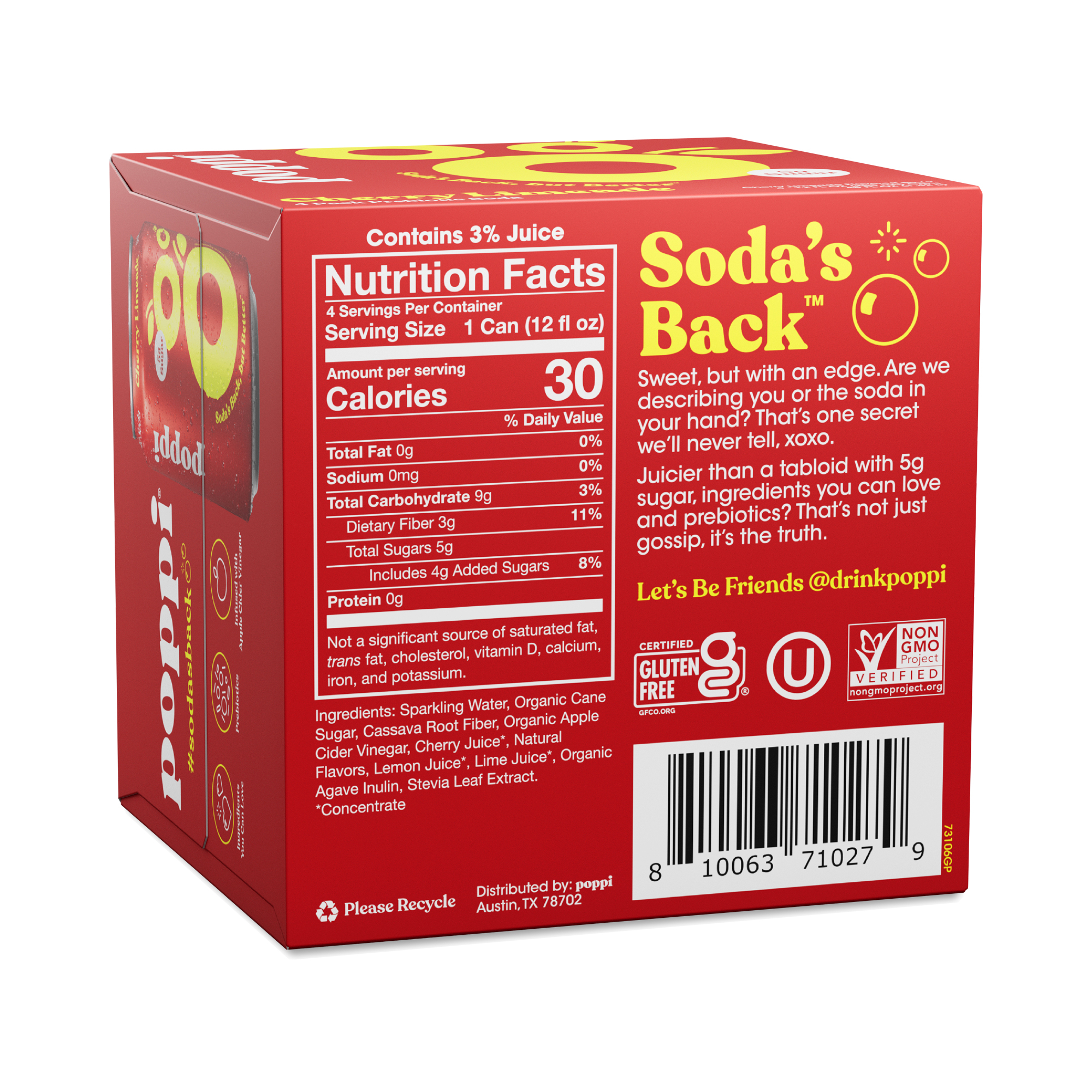 poppi Cherry Limeade, Multipack | Thrive Market