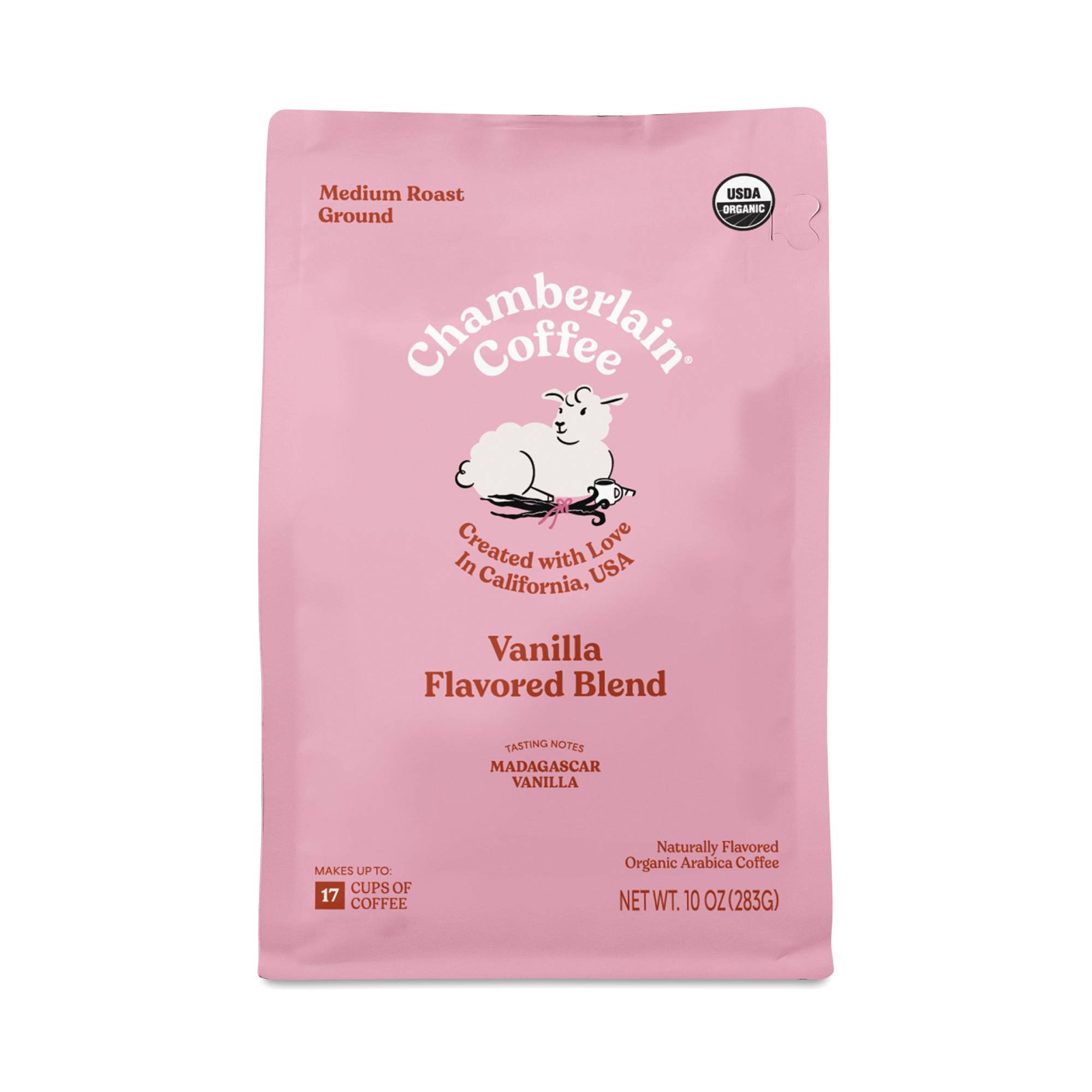 Ground Coffee, Vanilla Flavored Medium Roast Blend