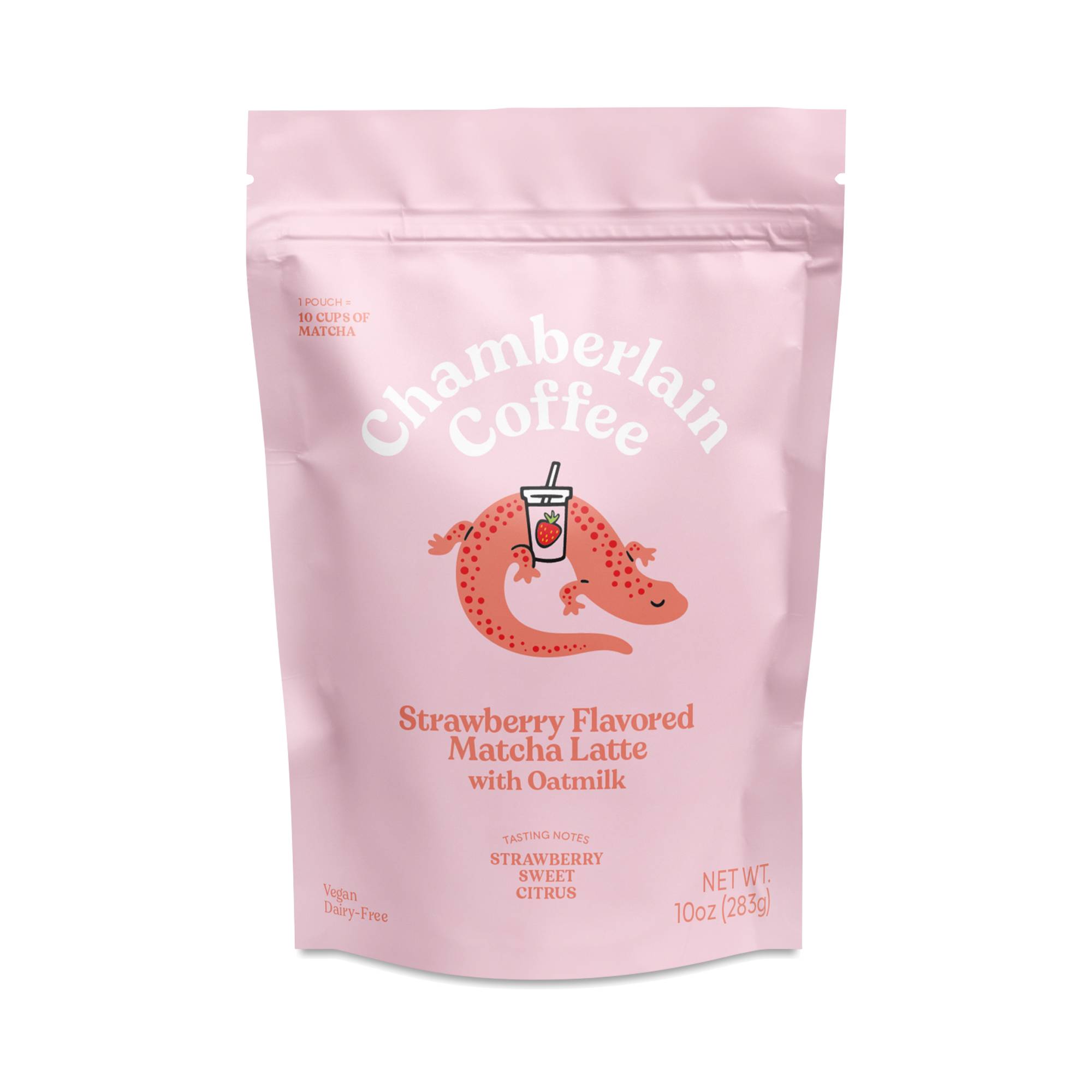 Matcha Latte with Oatmilk, Strawberry