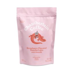 Matcha Latte with Oatmilk, Strawberry