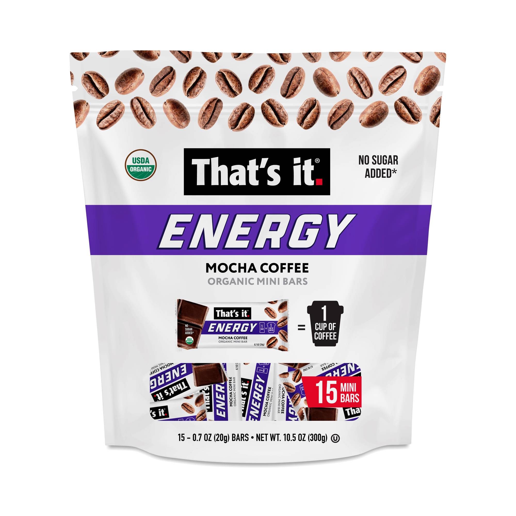 Organic Energy Mini Bars, Mocha Coffee