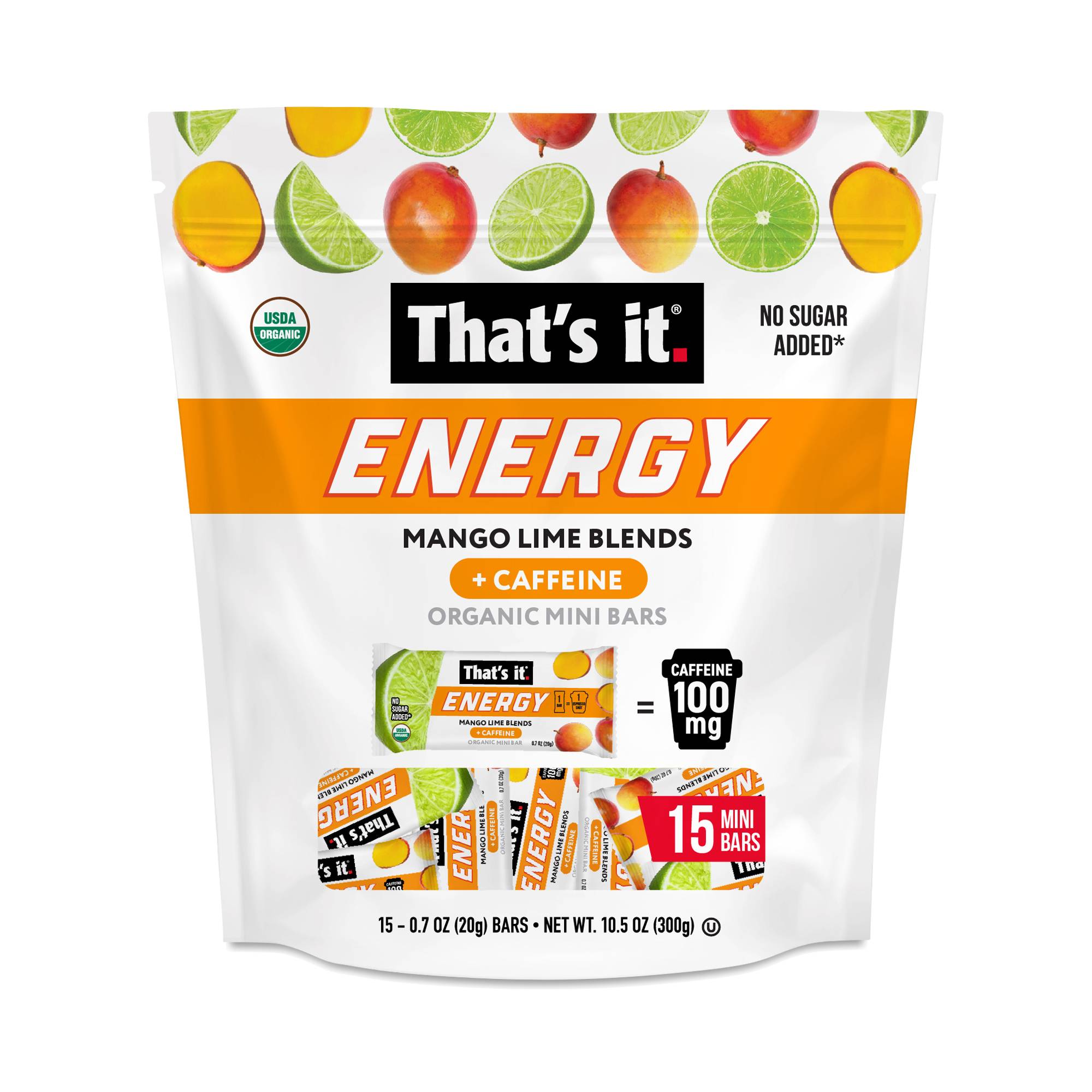 Organic Mini Energy Bars, Mango Lime Blends