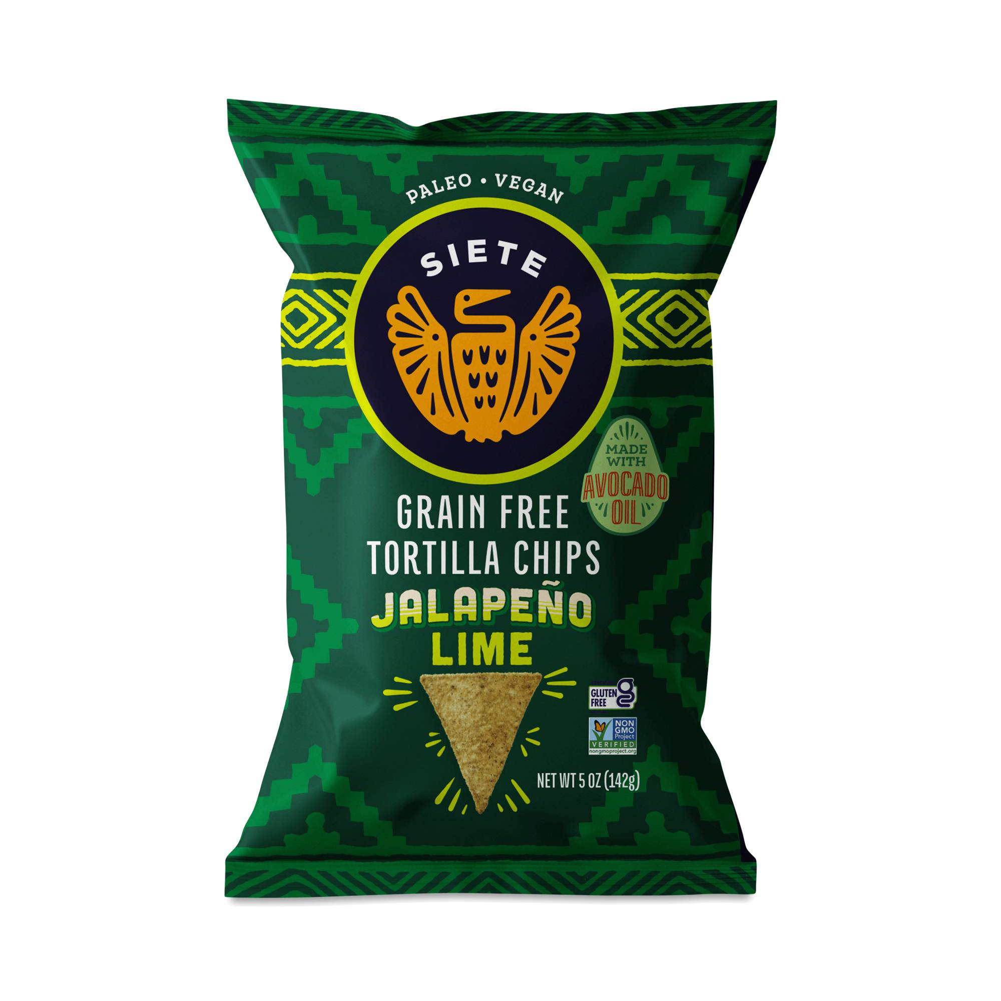 Grain Free Tortilla Chips, Jalapeño Lime