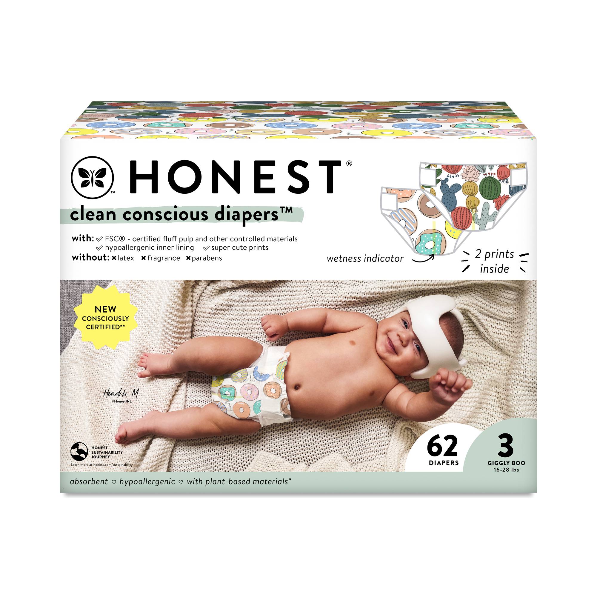 Club Box Diapers, Size 3, Cactus Cuties + Donuts