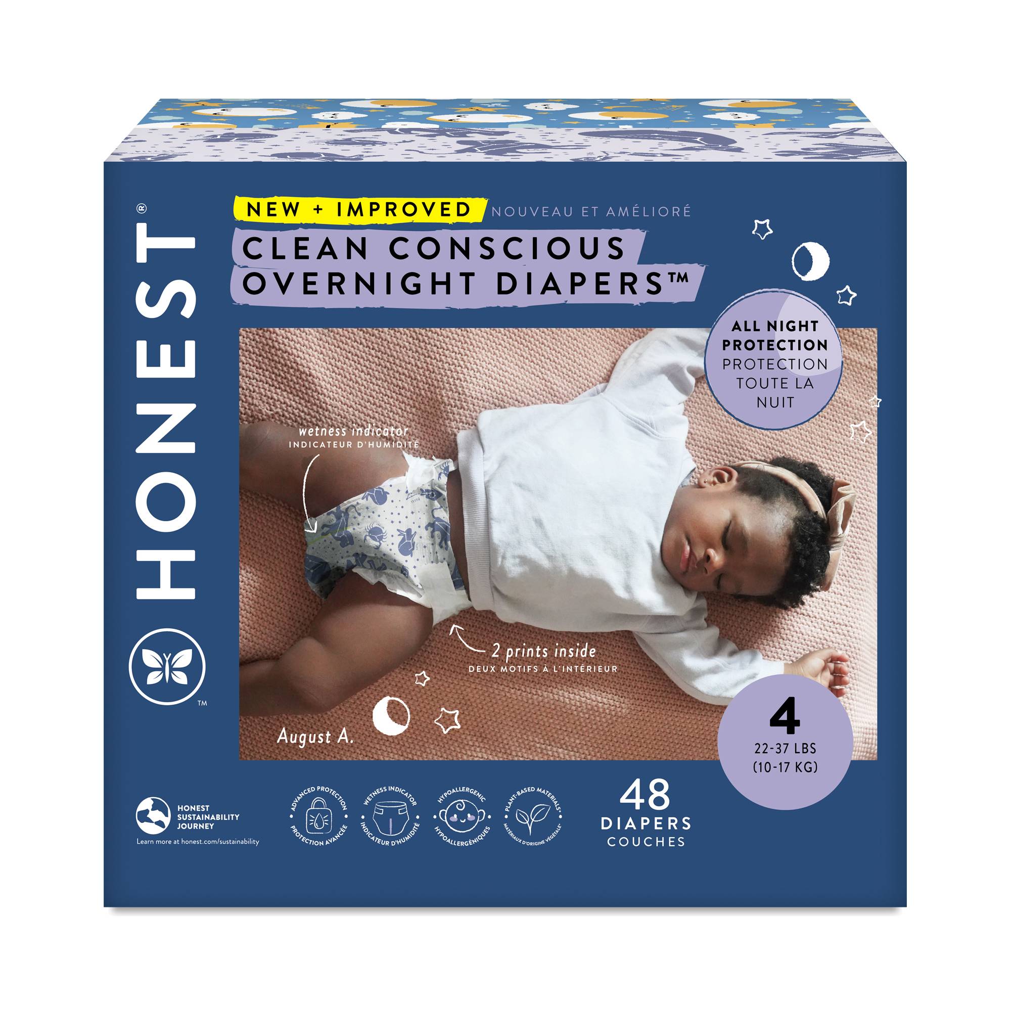 Club Box Overnight Diapers, Size 4