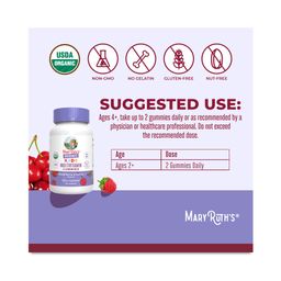Kids Organic Multivitamin Gummies, Mixed Berry & Cherry