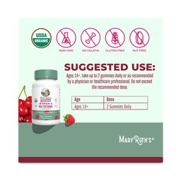 Women's Organic Multivitamin Gummies, Cherry & Raspberry