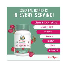 Women's Organic Multivitamin Gummies, Cherry & Raspberry