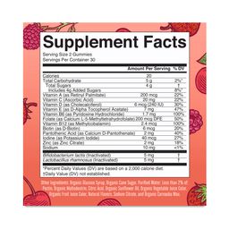 Kids Organic Multivitamin & Postbiotics Gummies, Mixed Berry & Cherry