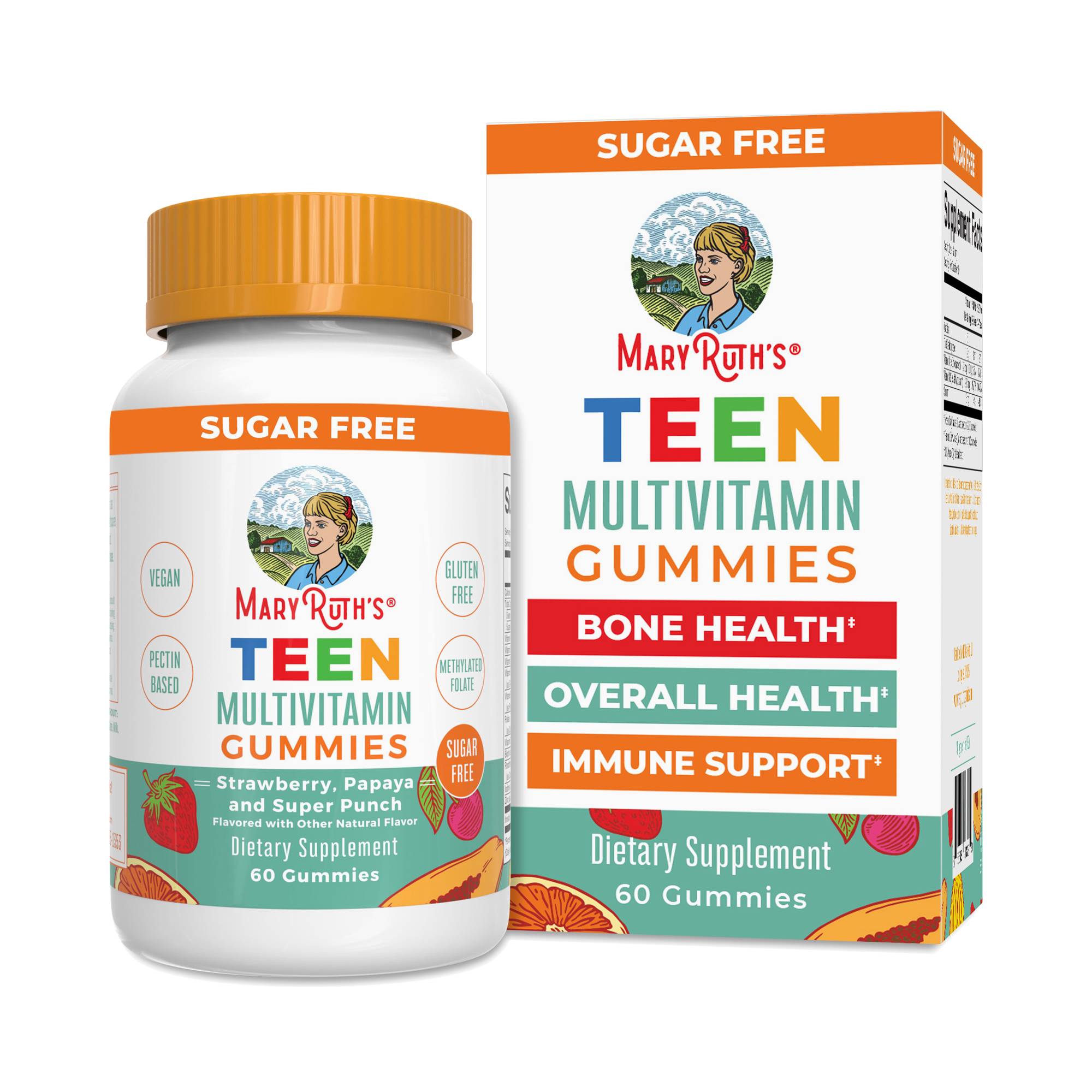 Teen Multivitamin Gummies, Strawberry Papaya & Super Punch
