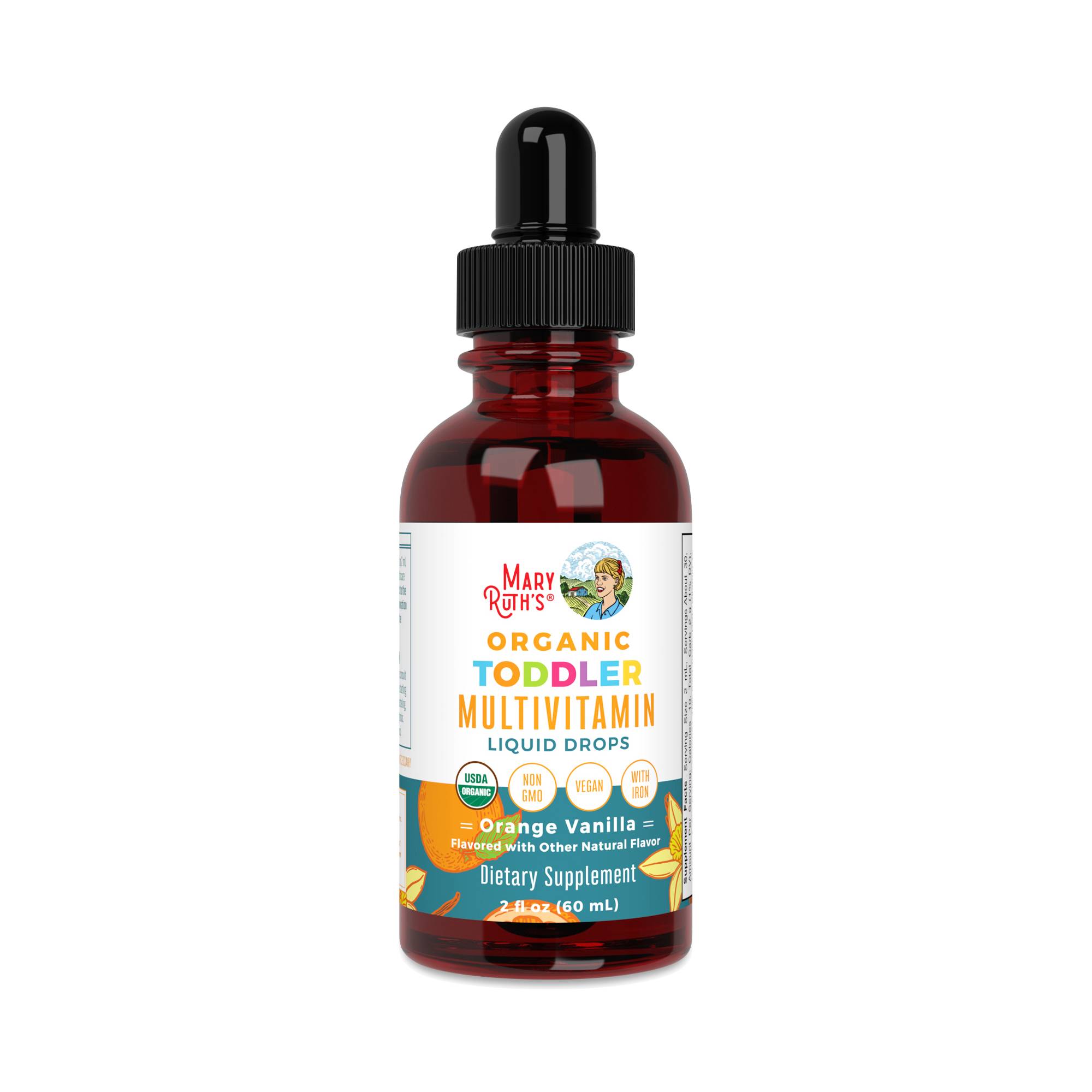 Toddler Multivitamin + Iron Drops, Orange Vanilla