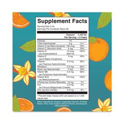 Organic Toddler Multivitamin Iron Liquid Drops, Orange Vanilla