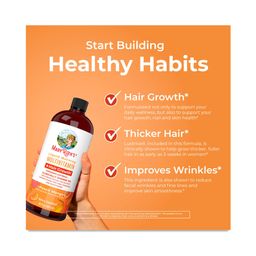 Liquid Morning Multivitamin & Hair Growth, Peach Mango, 30 fl oz