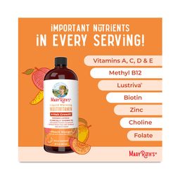 Liquid Morning Multivitamin & Hair Growth, Peach Mango, 30 fl oz