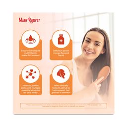 Liquid Morning Multivitamin & Hair Growth, Peach Mango, 30 fl oz