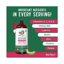 Liquid Morning Multivitamin + Hair Growth, Dragon Fruit Melon