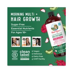 Liquid Morning Multivitamin + Hair Growth, Dragon Fruit Melon