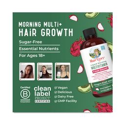 Liquid Morning Multivitamin + Hair Growth, Dragon Fruit Melon