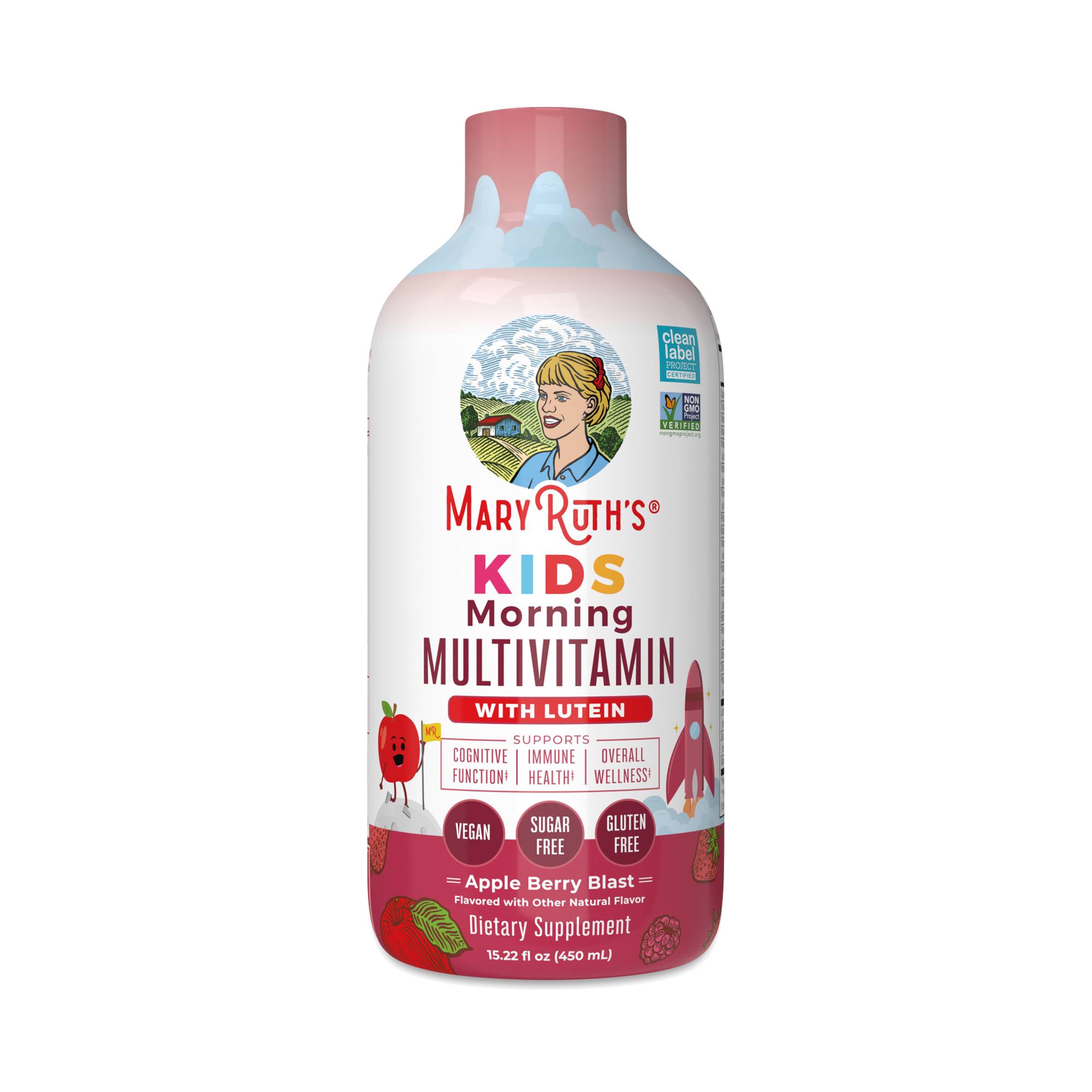 Kids Liquid Multivitamin with Lutein, Apple Berry Blast