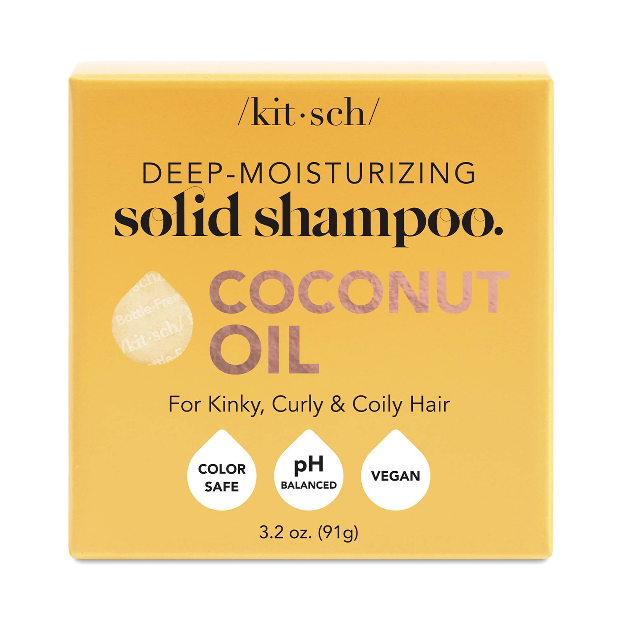 Deep-Moisturizing Solid Shampoo, Coconut Oil