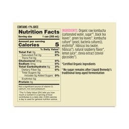 No Sugar Kombucha, Raspberry Lemonade