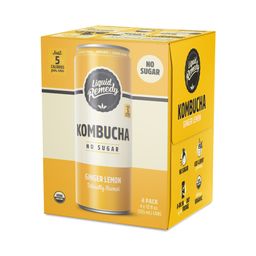 No Sugar Kombucha, Ginger Lemon
