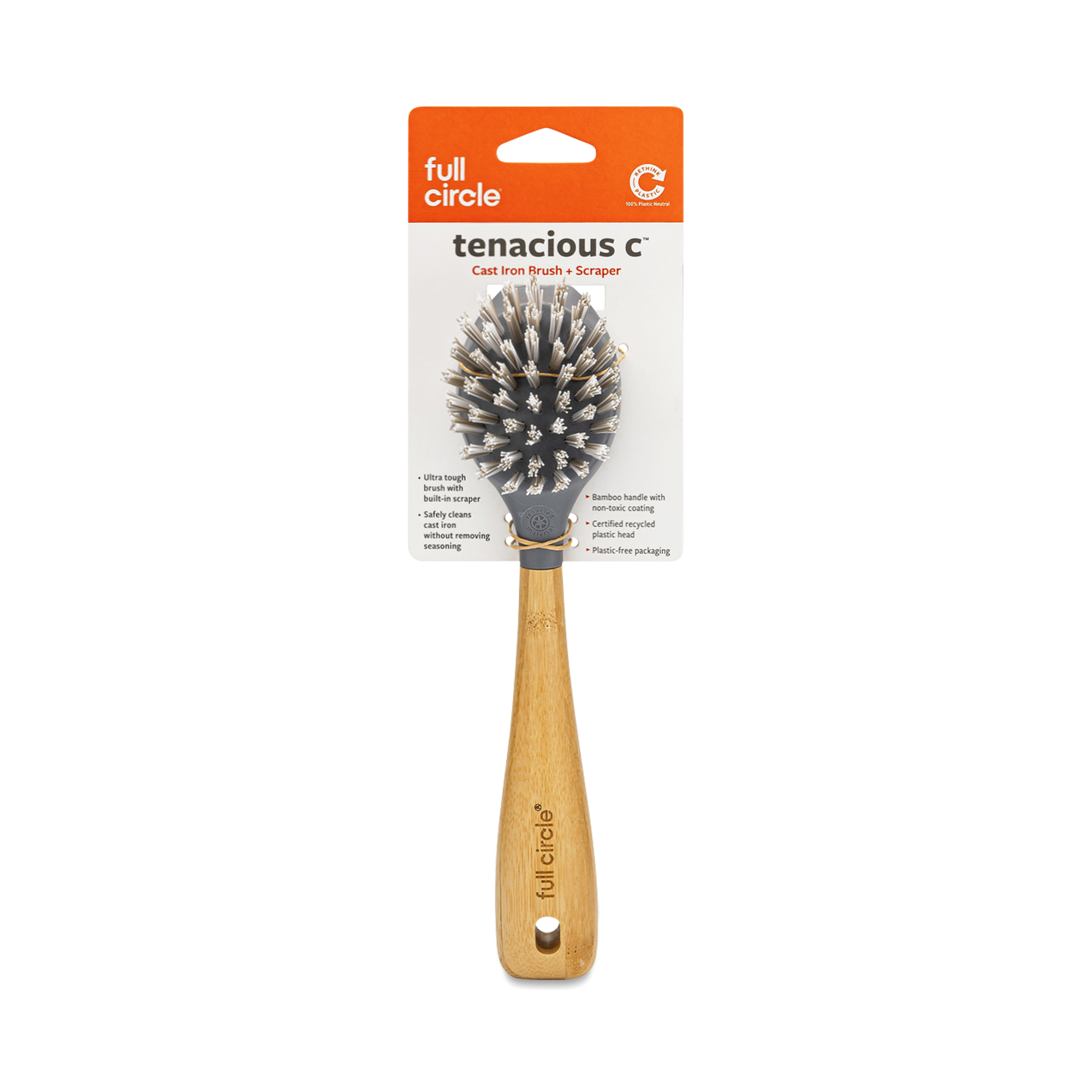 Cast Iron Scrub Brush with Scraper