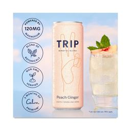 Adaptogenic Sparkling Drink with Magnesium, Peach Ginger