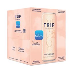 Adaptogenic Sparkling Drink with Magnesium, Peach Ginger