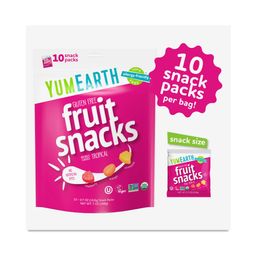 Organic Fruit Snacks, Tropical, Snack Packs