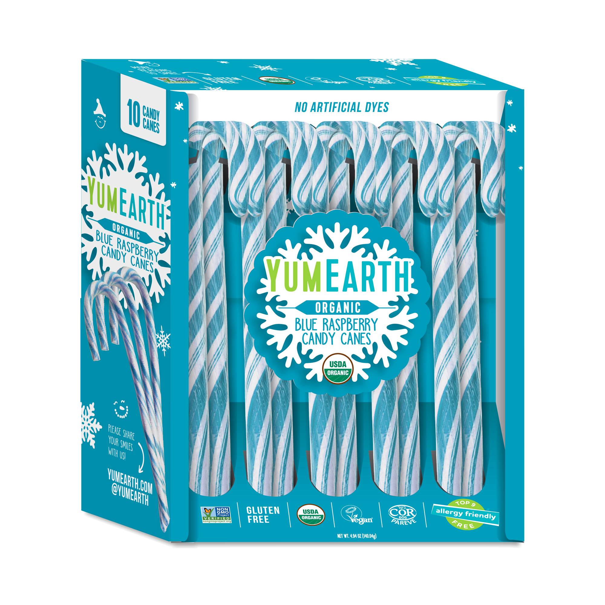 Organic Candy Canes, Blue Raspberry