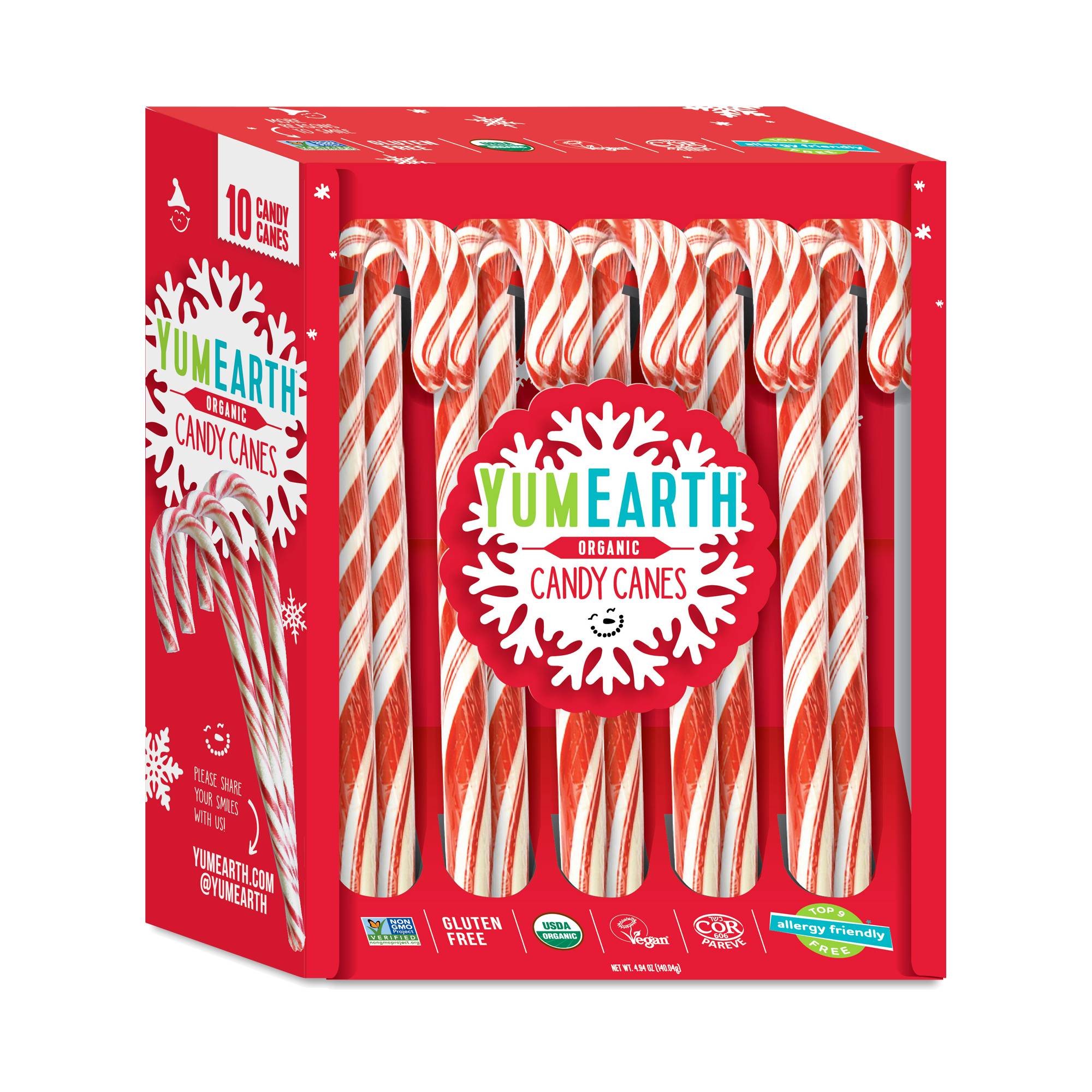 Organic Candy Canes, Peppermint