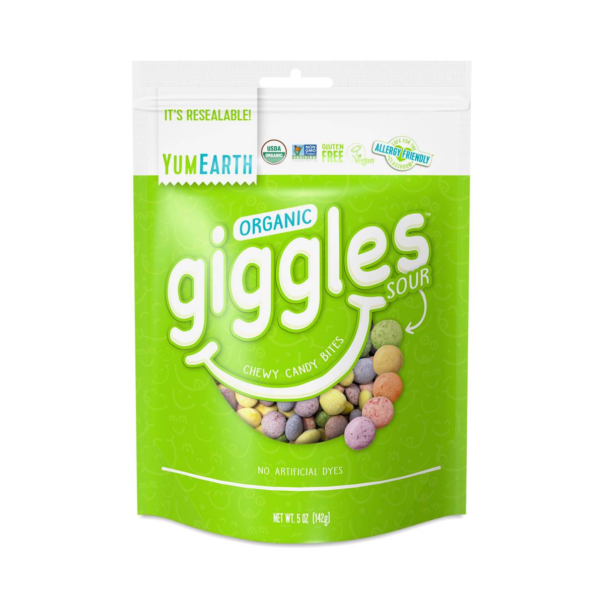 Organic Sour Giggles Chewy Candy Bites