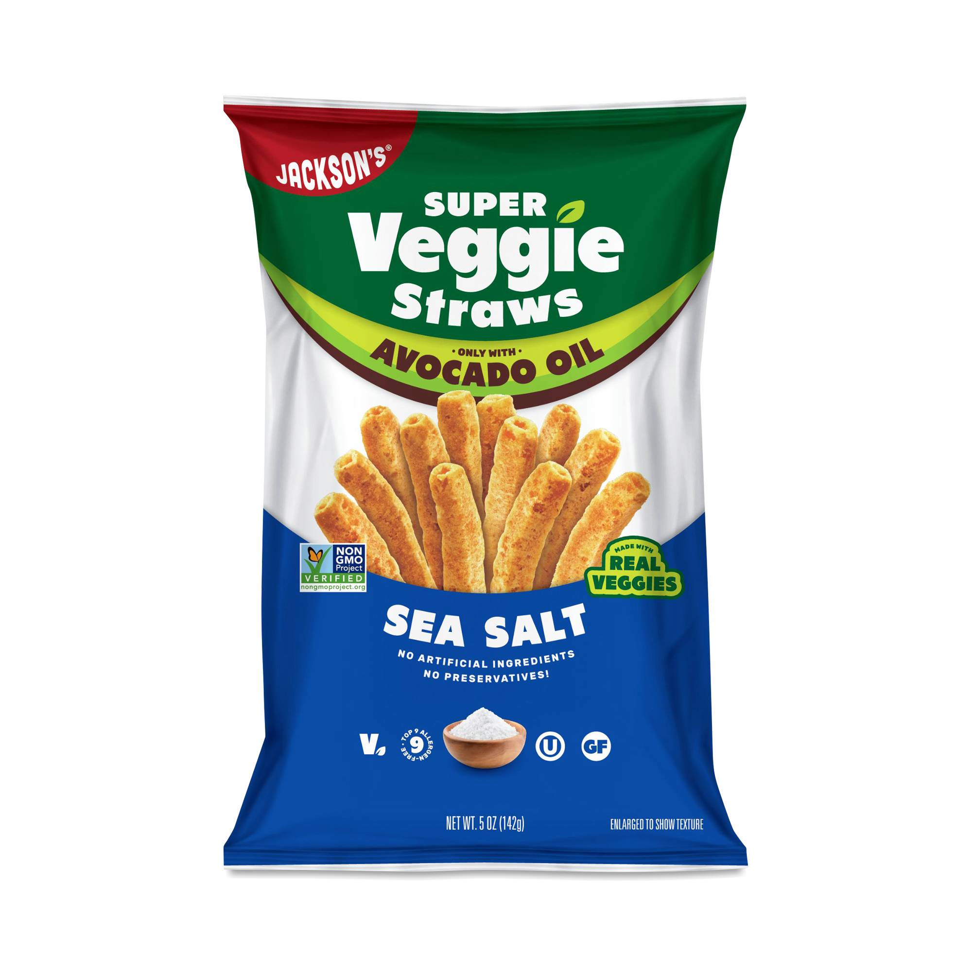 Avocado Oil Super Veggie Straws, Sea Salt