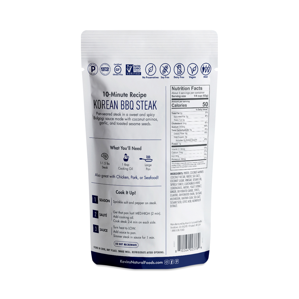 Kevin's Natural Foods Korean BBQ Sauce Thrive Market