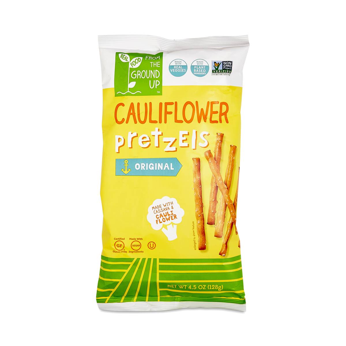 From The Ground UP Sea Salt Cauliflower Pretzel Sticks Thrive Market
