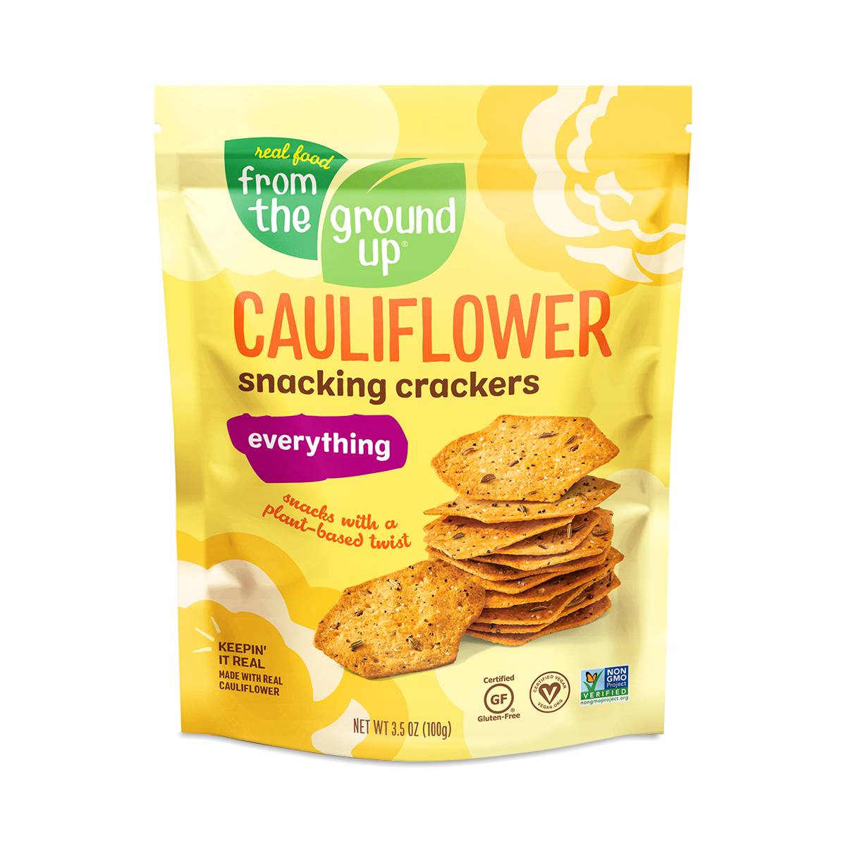 Cauliflower Snacking Crackers, Everything