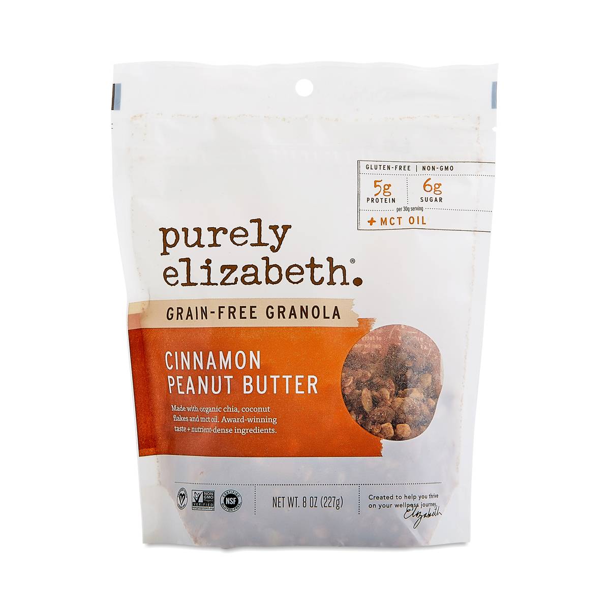 Purely Elizabeth Grain Free Granola, Cinnamon Peanut Butter + MCT