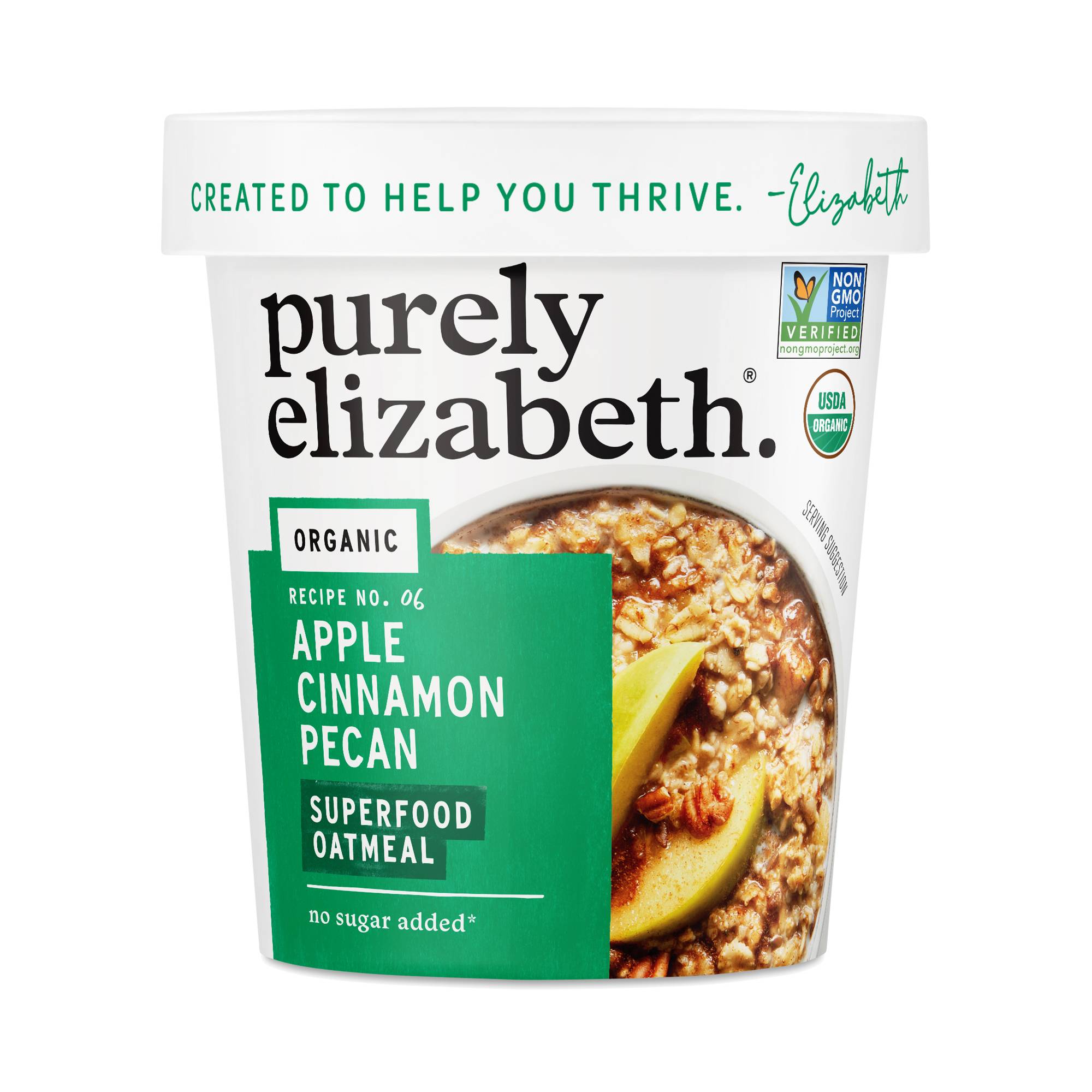 Superfood Oatmeal Cup, Apple Cinnamon Pecan