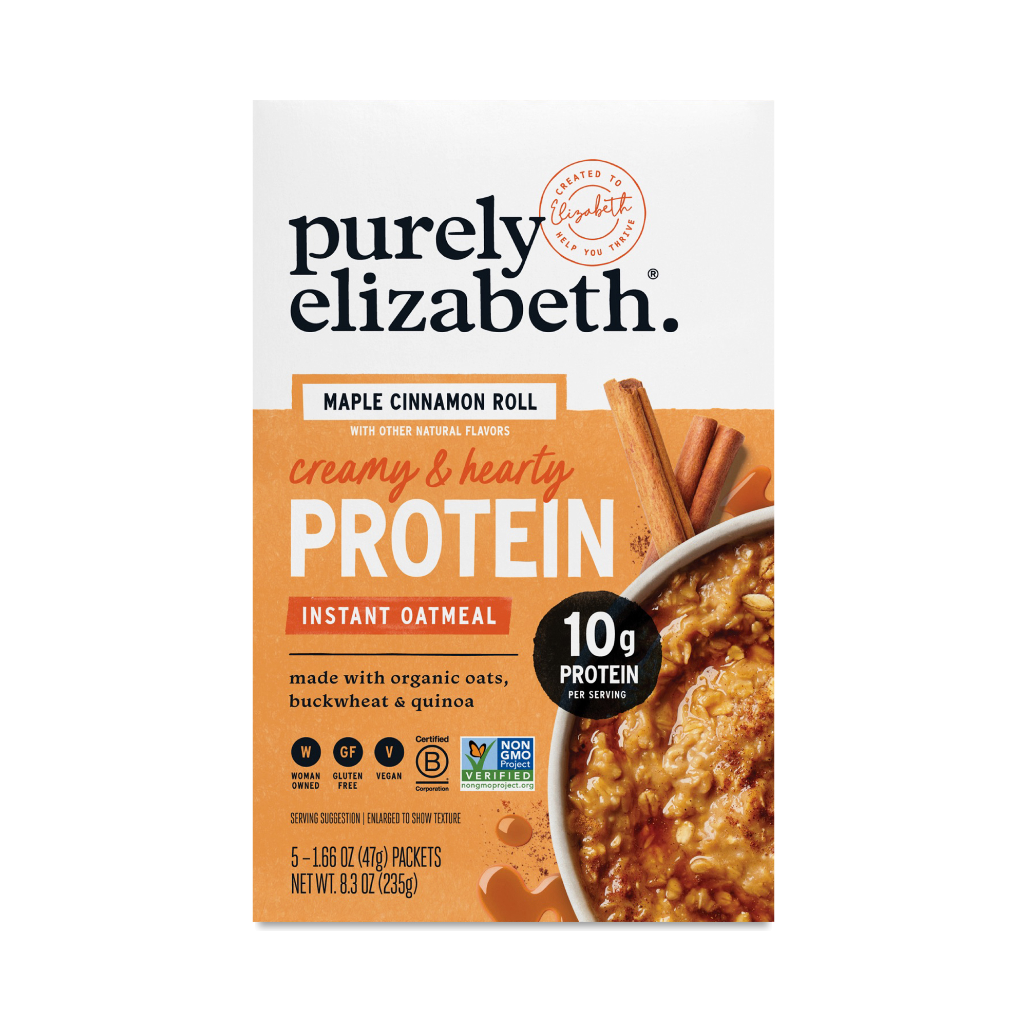 Purely Elizabeth Protein Oatmeal Multipack, Maple Cinnamon Roll ...