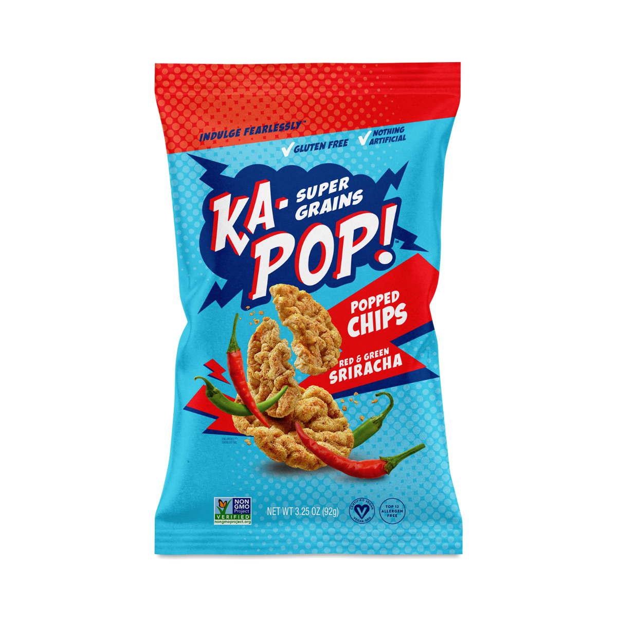 Ka-Pop! Snacks Popped Chips, Red & Green Sriracha | Thrive Market