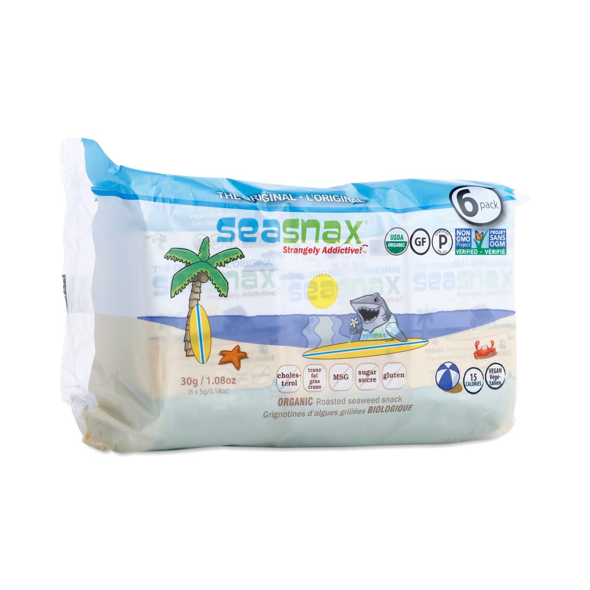 Roasted Seaweed Snack, 6-pack