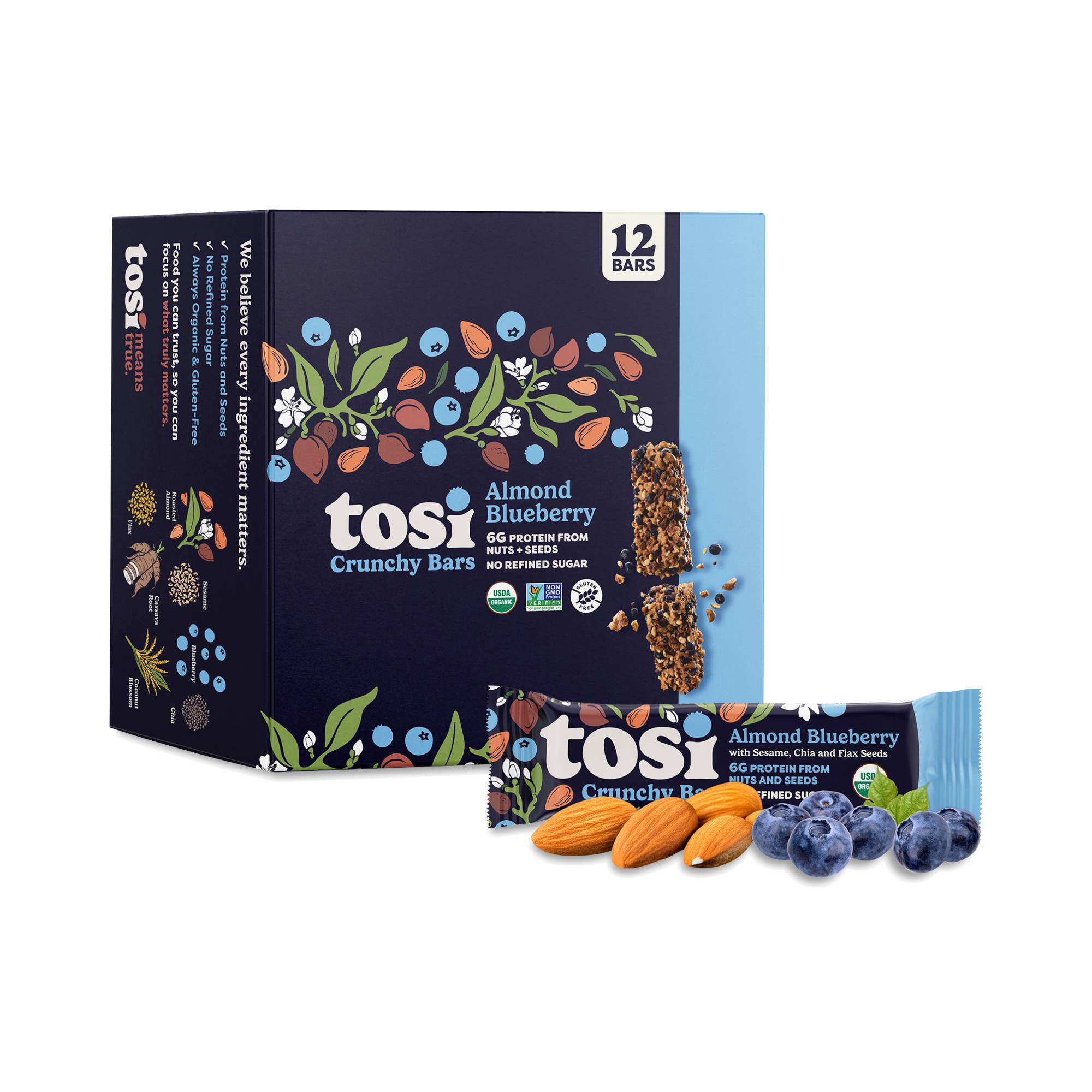 Crunchy Snack Bar, Almond Blueberry