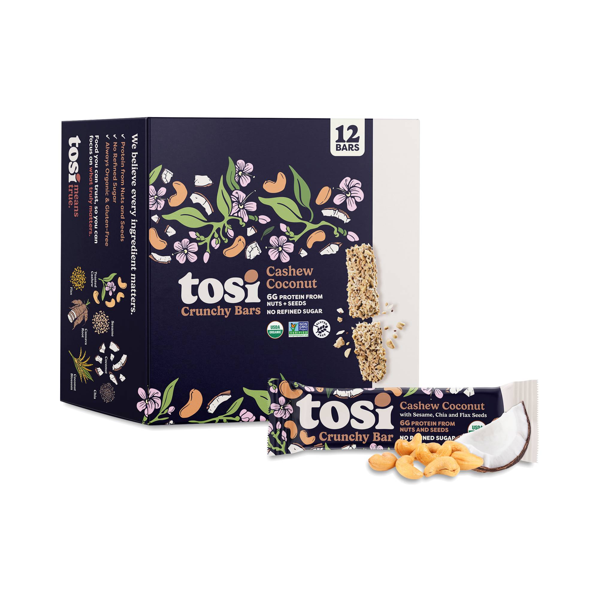 Crunchy Snack Bar, Cashew Coconut